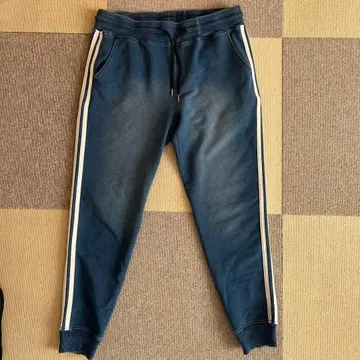 네이비 사이드 스트라이프 조거 팬츠