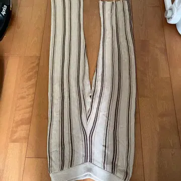 EGOIST 베이지 브라운 스트라이프 팬츠 F