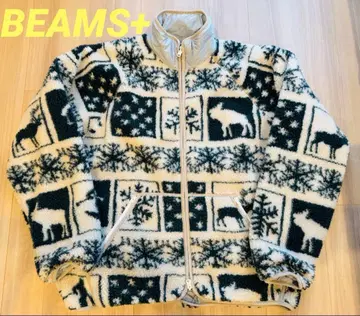 [새상품급] BEAMS+ 보아 자카드 리버서블 밀리터리 라이너