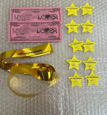 TXT ACT : TOMORROW 낙하물 별 금테 은테 지폐 3