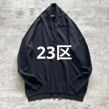 23구 니트 풀오버 38 네이비 울 캐시미어 숄카라