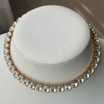 큐빅 초커 프리 사이즈 목걸이 골드 반짝반짝 파티