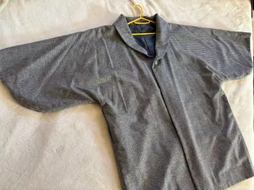 기모노 코트 울 98% 하운드투스 체크 패턴