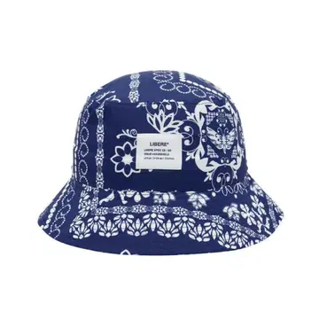 LIBERE 네이비 꽃무늬 버킷햇