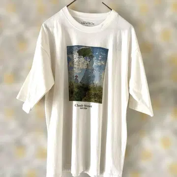 [미사용 새상품] 모네 아트 프린트 티셔츠 (유나이티드 애로우즈)