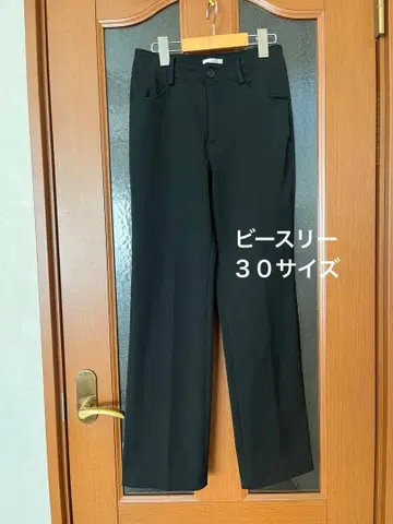 비쓰리 웜 팬츠 속기모 스트레이트 팬츠 30 사이즈 블랙