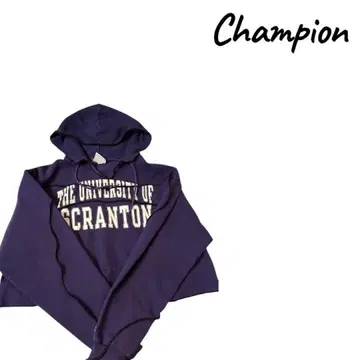 Champion 퍼플 후드 부착 리메이크 후드티