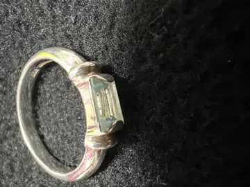 실버 925 블루 토파즈 반지 size 10