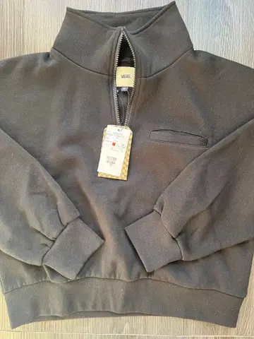 VANS 하프 지퍼 맨투맨 M 블랙