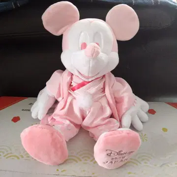 디즈니 스토어 핑크 미키마우스 봉제 인형 벚꽃 기모노