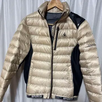 르꼬끄 골프 다운 자켓 베이지/블랙