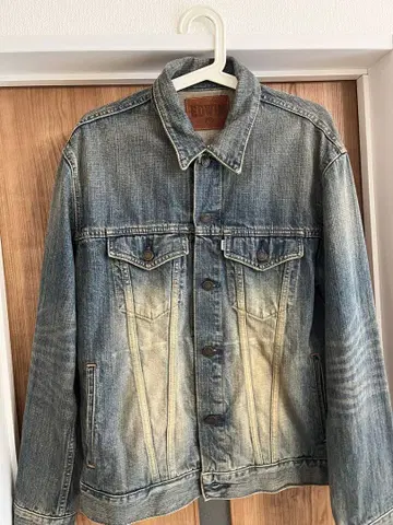 EDWIN 라이트 블루 데님 자켓 X-LARGE
