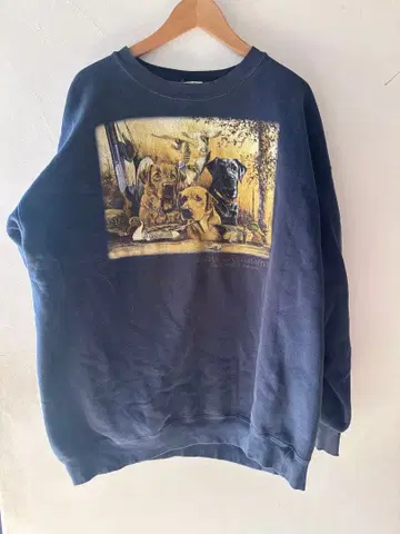 MARATHON 개 프린트 맨투맨