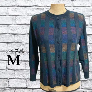 P134 가디건 겉옷 버튼 다운 울 혼방 캐시미어 일본제