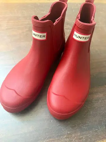 HUNTER 장화 레드 UK6