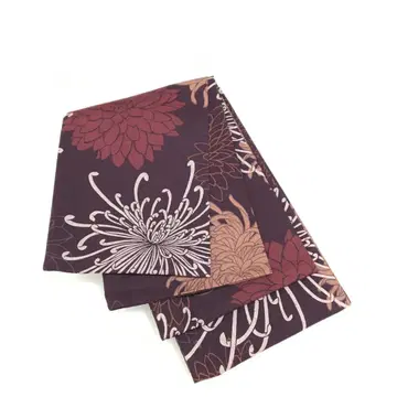 새상품급 반폭 오비 코튼 난국 전통 패턴 보라색 길이 336