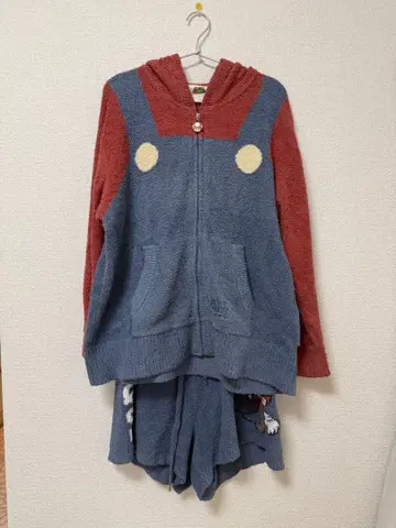 젤라또피케 슈퍼 마리오 후드 부착 룸웨어