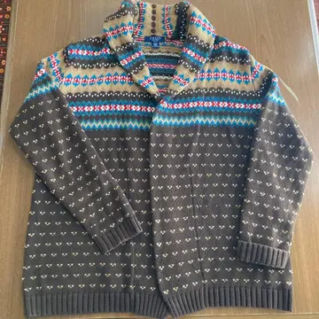 남성/여성 프리 사이즈 노르딕 무늬 가디건