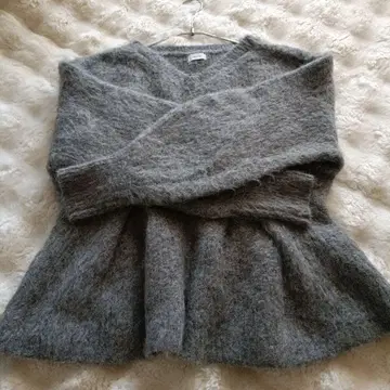 apart by lowrys 알파카 샤기 그레이 니트