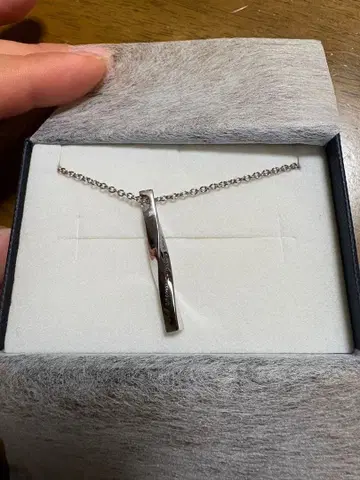 close to me 실버 바 펜던트 목걸이