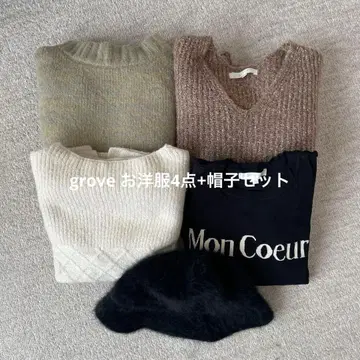 grove 의류 4점 + 모자 1점 세트