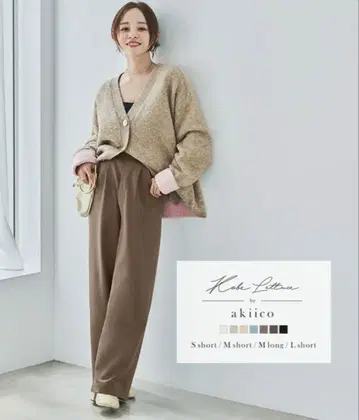 새상품! 택 포함! 다나카 아키코 씨 콜라보 저지 와이드 팬츠 블랙