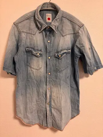 marka 마카 와이어 데님 반팔 셔츠