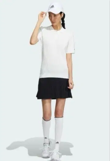 새상품급 adidas 프라임니트 여성용 골프 피케 셔츠 화이트 LL~