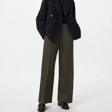 브러쉬드 저지 와이드 팬츠 XS