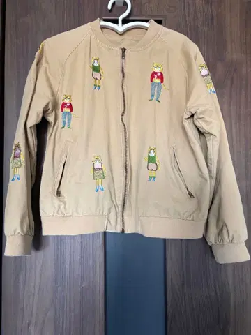 고양이 자수 집업 자켓