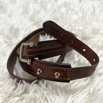 타미힐피거 여성용 가죽 벨트 천연 가죽 브라운