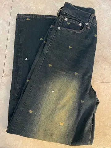 EMODA 하트 도트 루즈 청바지