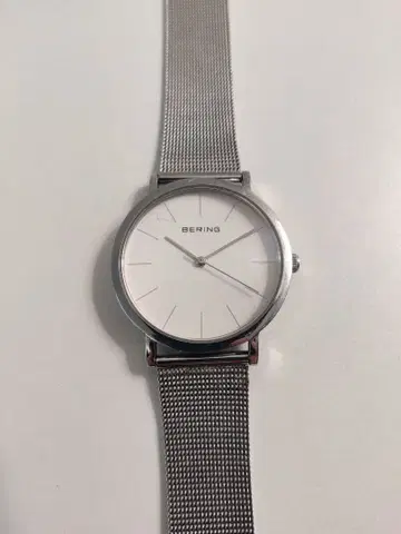 BERING 실버 메쉬 손목시계