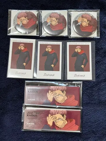 주술회전 대교류전 시부야 사변 양면 스쿠나 캔뱃지 아트 스티커