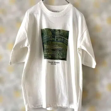 미사용 새상품 ] 모네 아트 프린트T셔츠 (유나이티드 애로우즈) 수련
