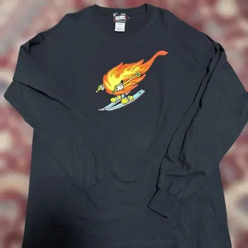 Wanna 블랙 롱 슬리브 T셔츠 L