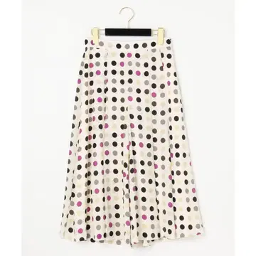 미사용 새상품 그레이스 콘티넨탈 멀티 도트 플리츠 팬츠 36