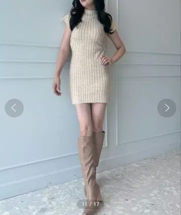 eimy istoire Downy 하운드 투스 니트 원피스