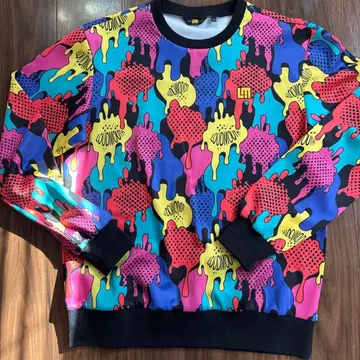 LOUDMOUTH 남성용 트레이닝복 얇은 소재 코믹 로트 패턴 LL