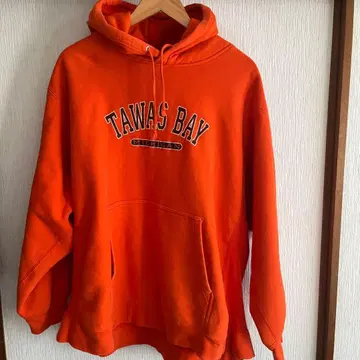 [ 초레어 ] 미시간 대학교 풀오버 후드티 칼리지 로고 오렌지 XXL