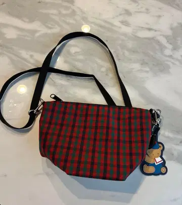 패밀리어 체크 보트형 토트