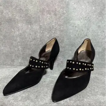 새상품급 핑키앤다이안 하이힐 블랙 스웨이드 23cm