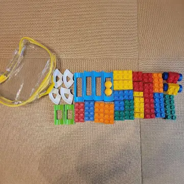 46피스 블록 완구 레인 세트 수납 봉투 포함