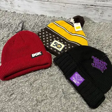 [ 니트 3종 세트 ] Diamond Supply DGK DQM 비니 택