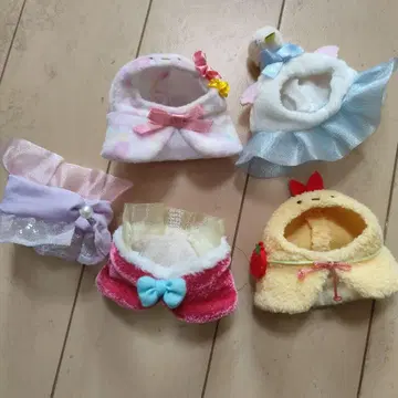 스미코구라시 손바닥 봉제 인형용 옷 갈아입기 의류 5세트