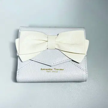사만다 타바사 빅 리본 접이식 지갑 라이트 블루