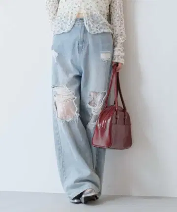 kastane 레이스 데님 팬츠