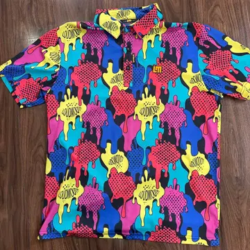 LOUDMOUTH 남성용 피케 셔츠 LL 컬러풀