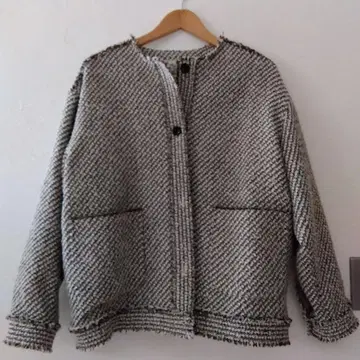 저널 스탠다드 리룸 코튼 트위드 자켓