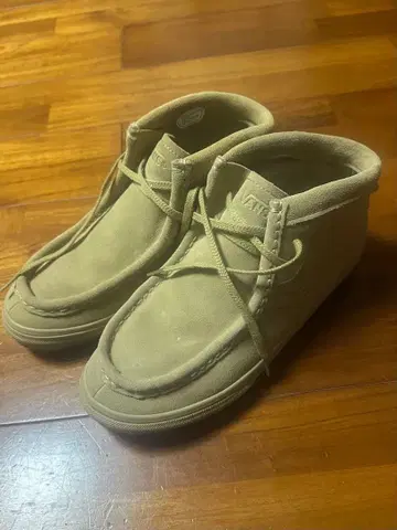 VANS 베이지 스웨이드 하이컷 스니커즈 26cm